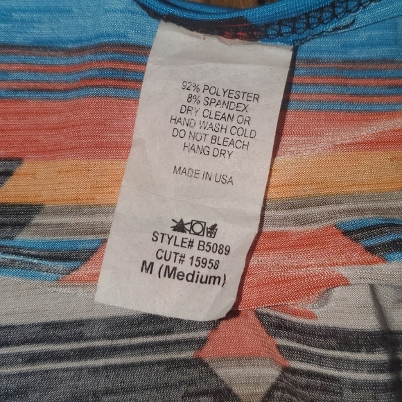 Aztec Print Cardigan Top Long Sleeve - Picture 3 of 12